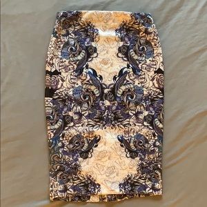 ASOS Printed Midi Pencil Skirt